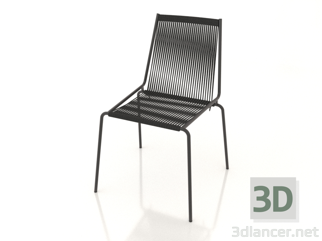 3D Modell Noel-Stuhl (schwarze Basis, schwarze Flaggenleine) - Vorschau