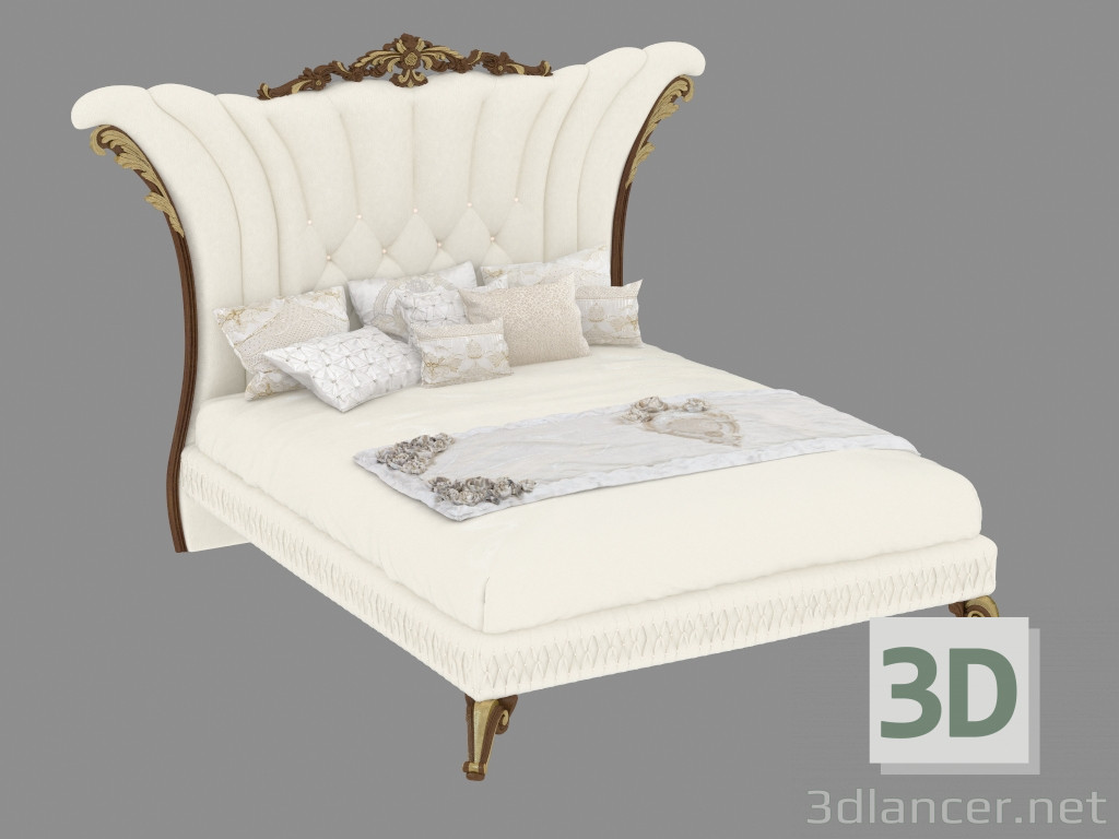 3d модель Кровать двуспальная в классическом стиле 270 – превью