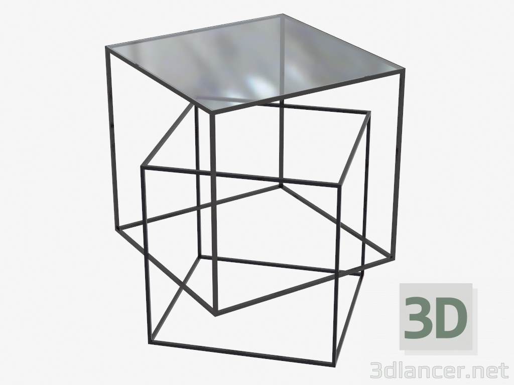 3d model Coffee table Thin Black Table - preview