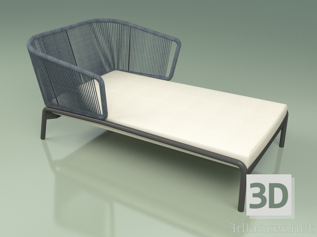 modèle 3D Chaise longue 004 (Cordon 7mm Teal) - preview