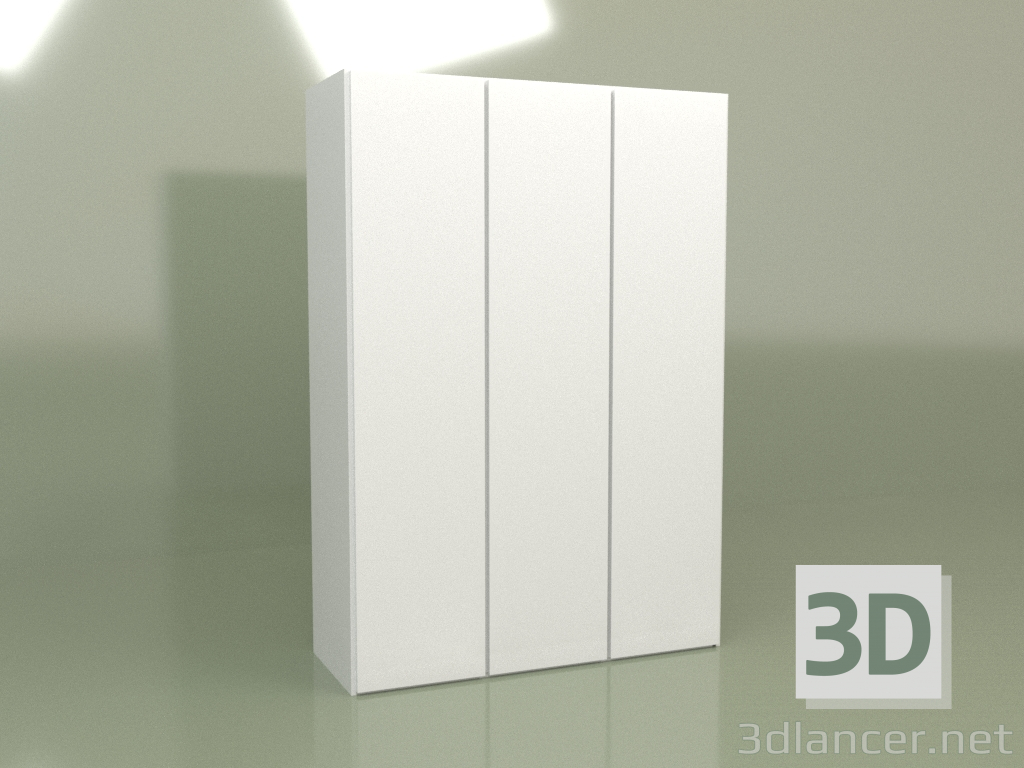 3d model Wardrobe 3 doors Mn 130 (White) - preview