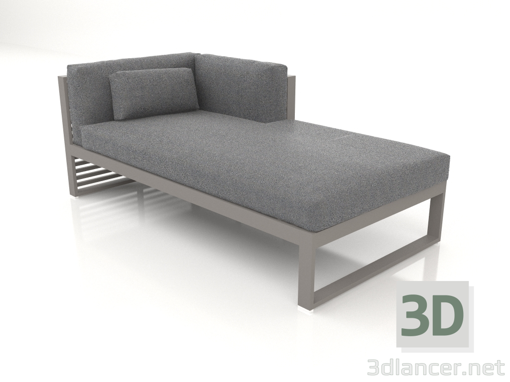 3D Modell Modulares Sofa, Abschnitt 2 rechts (Quarzgrau) - Vorschau