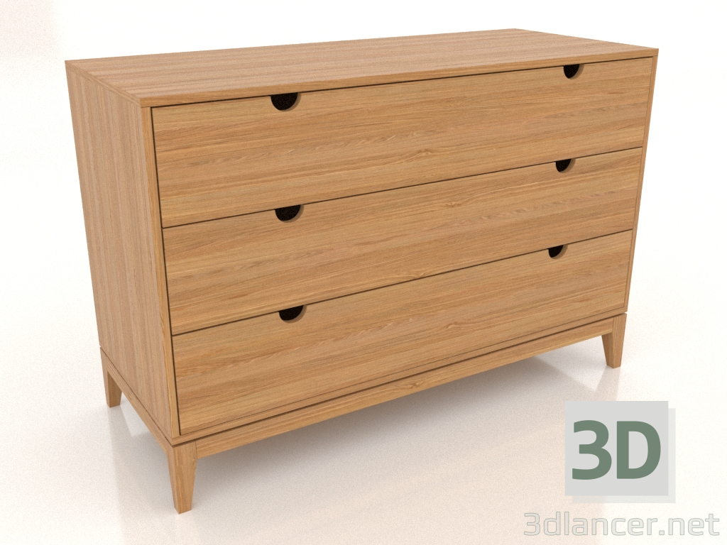 modèle 3D Commode 1200x500 mm (chêne naturel) - preview