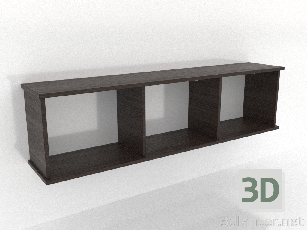 3d модель Підвісна полиця SHELF 7 (відкрита) 1400 мм (попелястий горіх) – превью 3d модель Підвісна полиця SHELF 7 (відкрита) 1400 мм (попелястий горіх) – превью