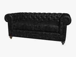 Leather sofa double 77 '' CLUB LEATHER SOFA (7842-3010 ST)