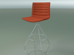 Bar chair 0322 (with removable leather upholstery with stripes)