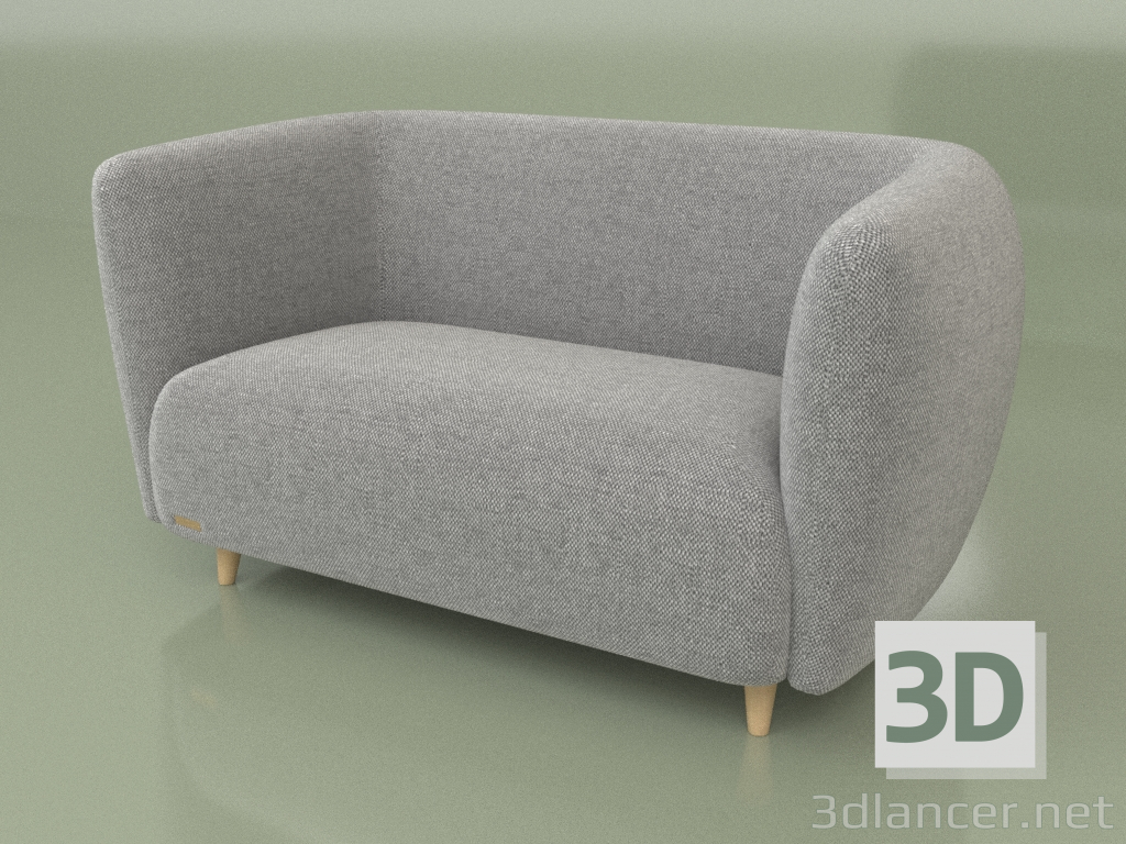 3D modeli Çift kişilik kanepe Kyoto - önizleme