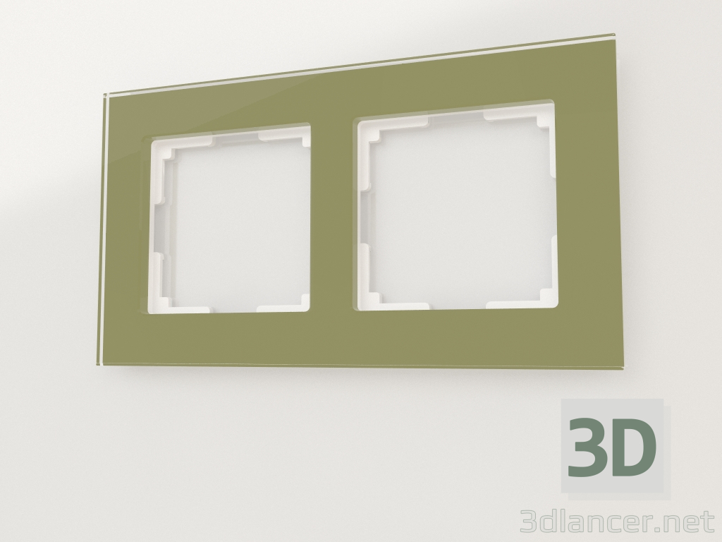 modèle 3D Cadre pour 2 poteaux Favorit (pistache) - preview