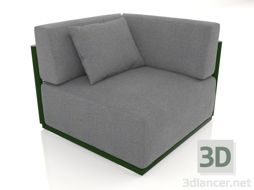 modèle 3D Module canapé section 6 (Vert bouteille) - preview