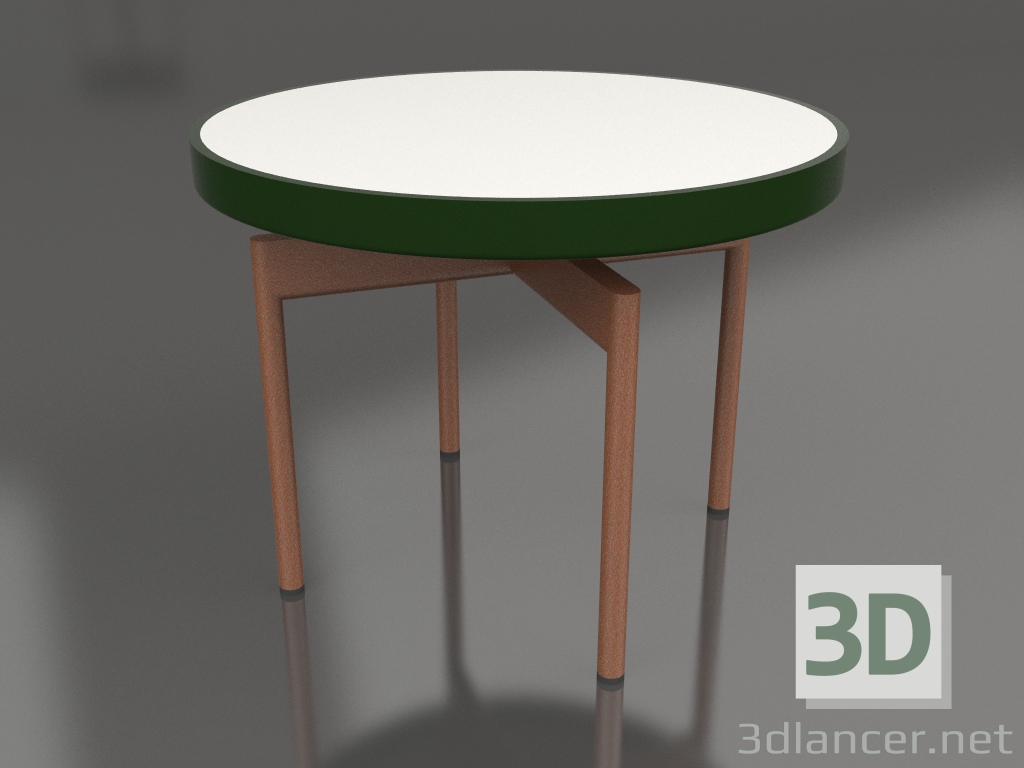 modello 3D Tavolino rotondo Ø60 (Verde bottiglia, DEKTON Zenith) - anteprima