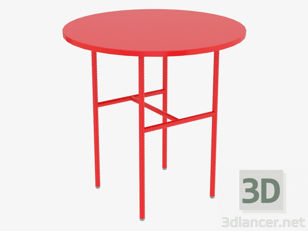 modello 3D Tavolo da pranzo Tavolino da tavola (rotondo) - anteprima