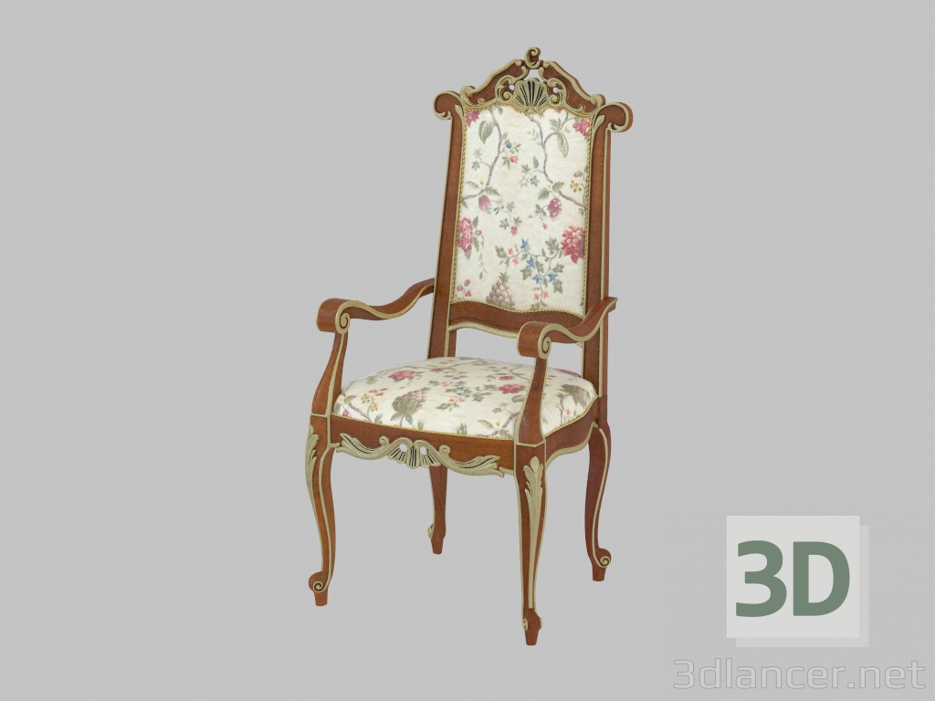 3D Modell Stuhl mit Armlehnen Casanova (12502) - Vorschau