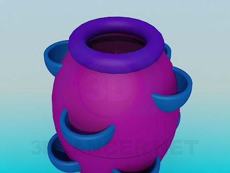 3d модель Горшок для цветов – превью 3d модель Горшок для цветов – превью
