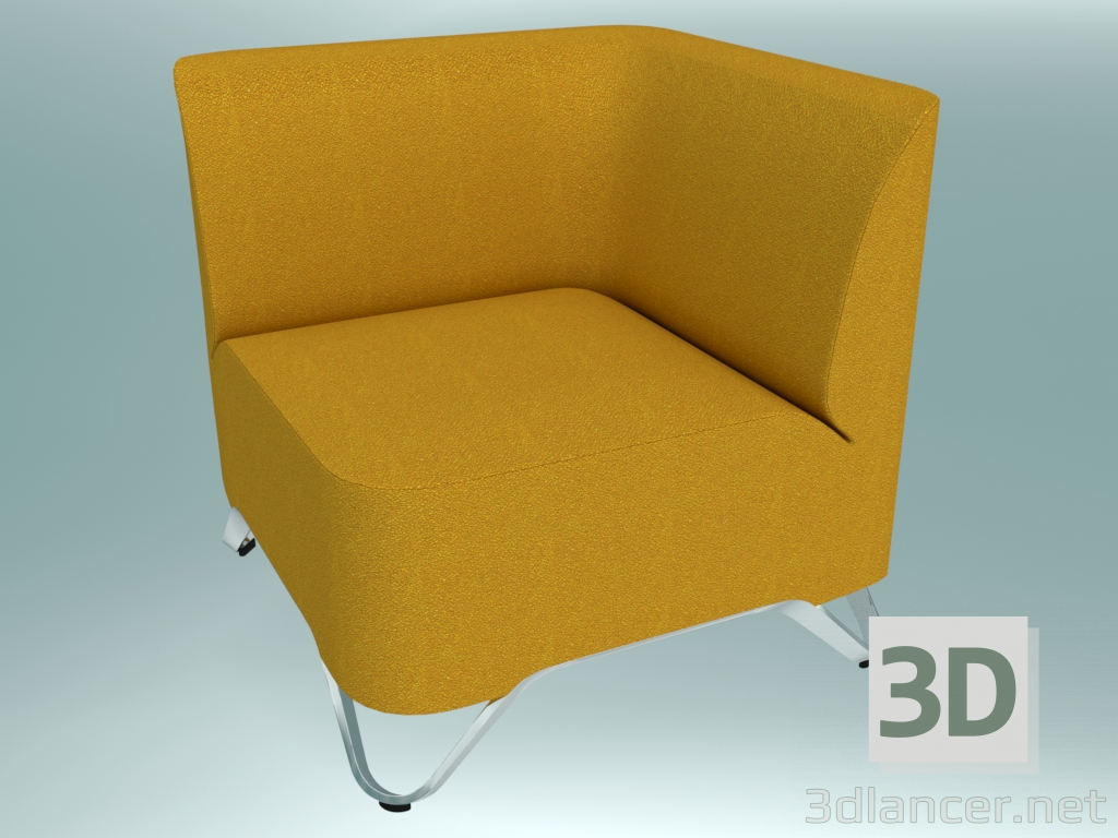 3d model Angular armchair (1C) - preview