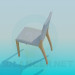 3d model Chair on wooden legs - preview