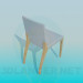 3d model Chair on wooden legs - preview