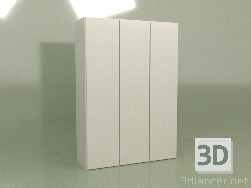 3D Modell Kleiderschrank 3 Türen Mn 130 (Esche) - Vorschau
