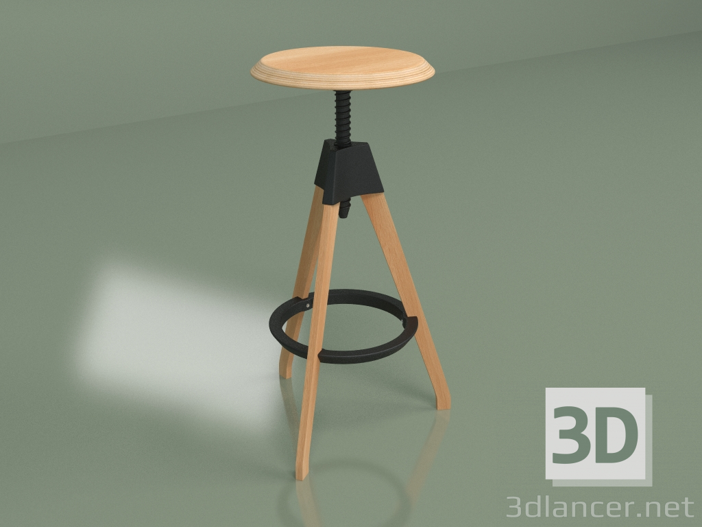 3d model Bar stool Jerry (black) - preview
