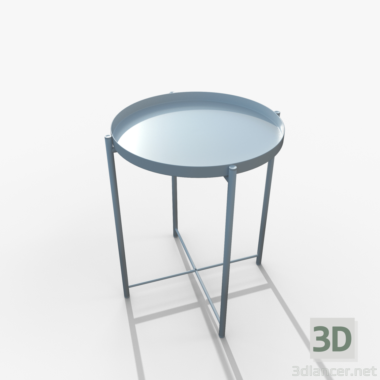 3d Gladom table white IKEA model buy - render