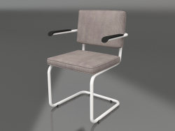 Ridge Rib Armchair (Cool Gray)