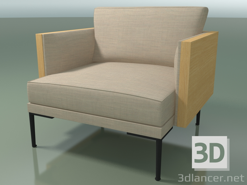 3D Modell Stuhl einzeln 5211 (natürliche Eiche) - Vorschau