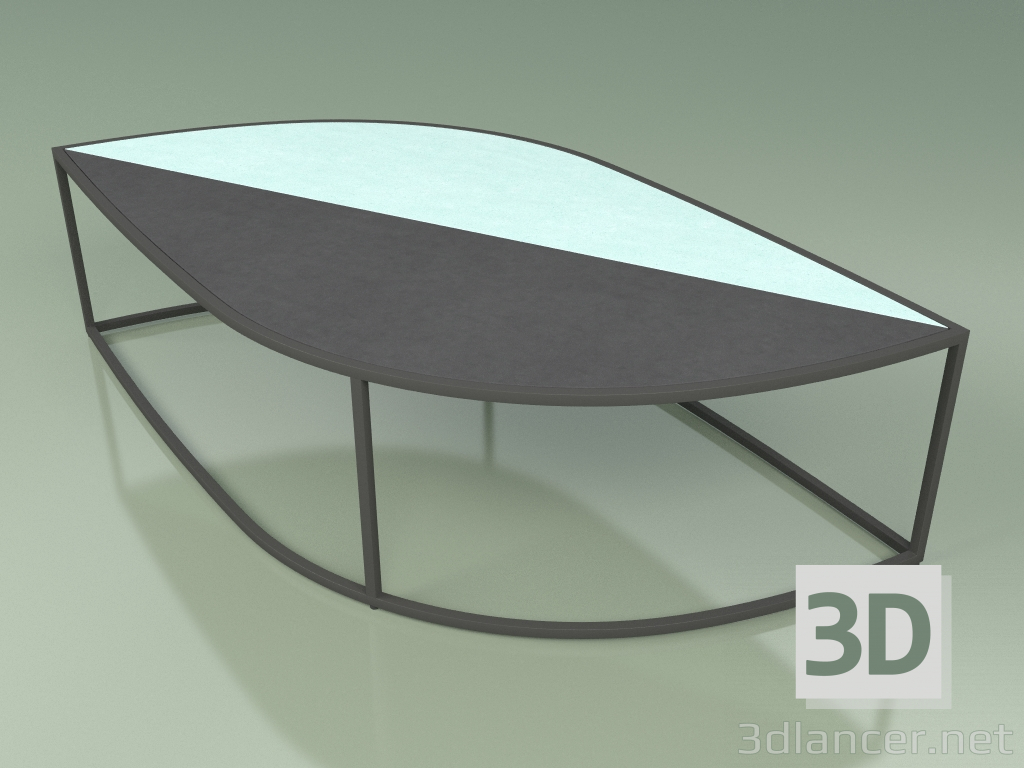 modèle 3D Table basse 002 (Grés Émaillé Storm-Water, Métal Fumé) - preview