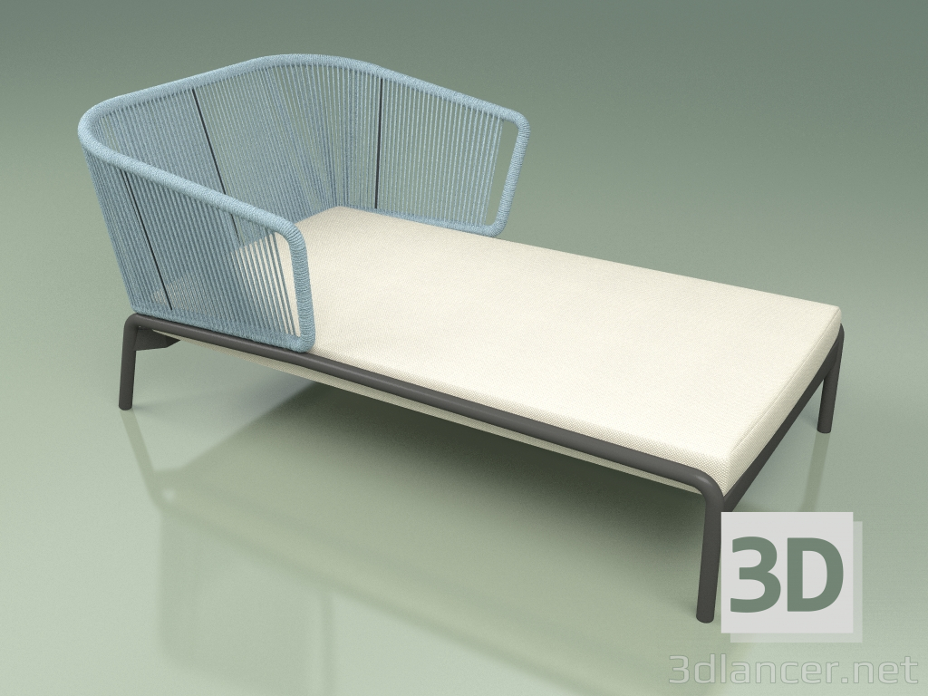modèle 3D Chaise longue 004 (Cordon 7mm Sky) - preview