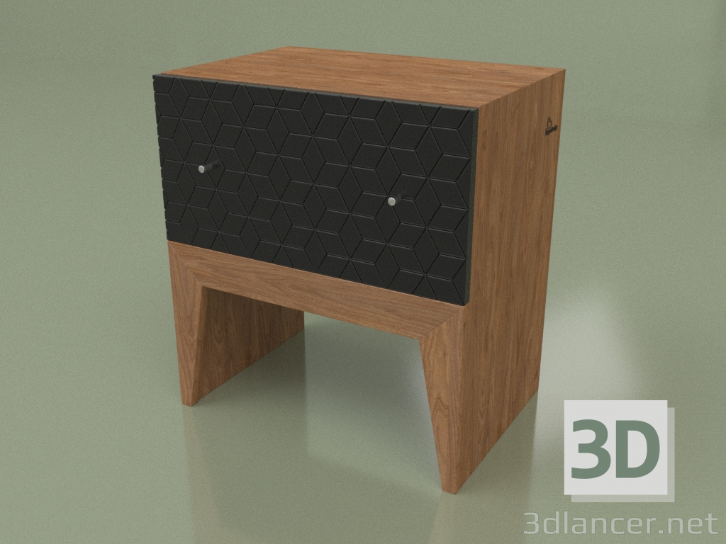 modèle 3D Table de chevet ENCORE NEUVE (freza zvezda ral 9004 oreh) - preview