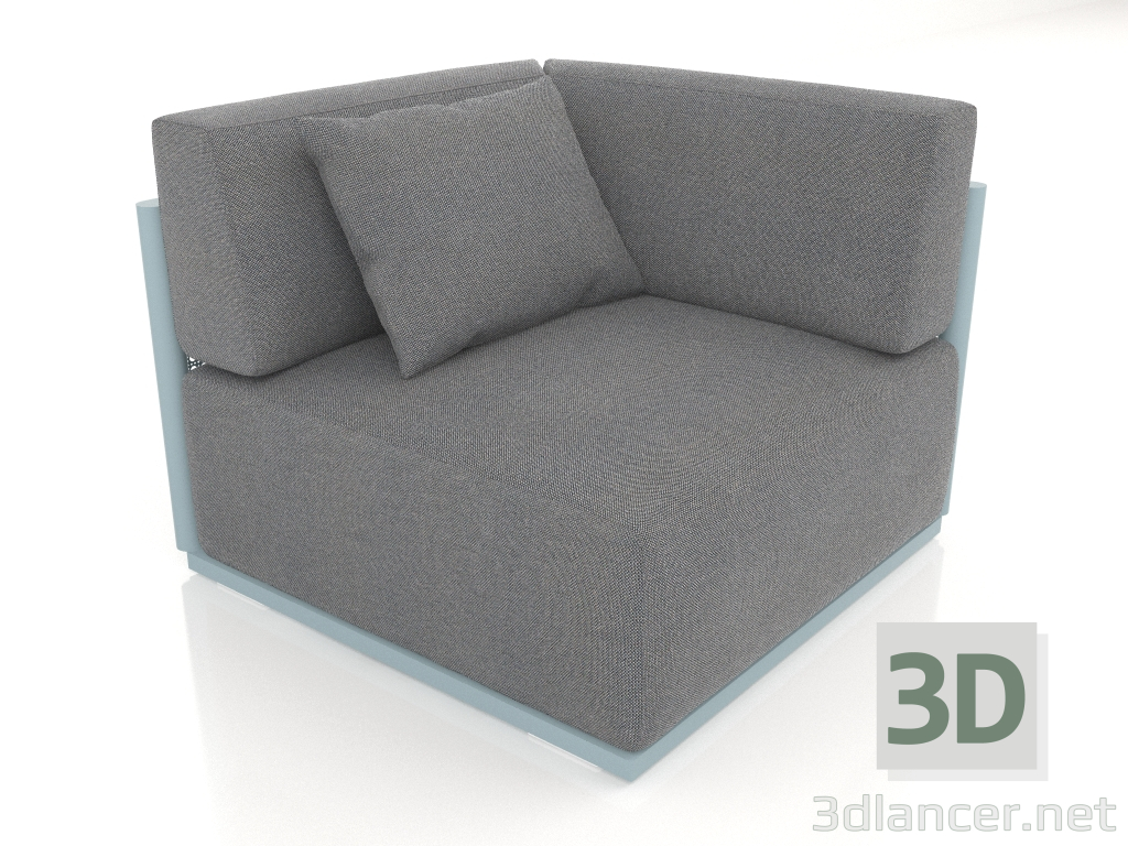 modèle 3D Module canapé section 6 (Bleu gris) - preview