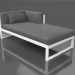 3d model Modular sofa, section 2 right (White) - preview