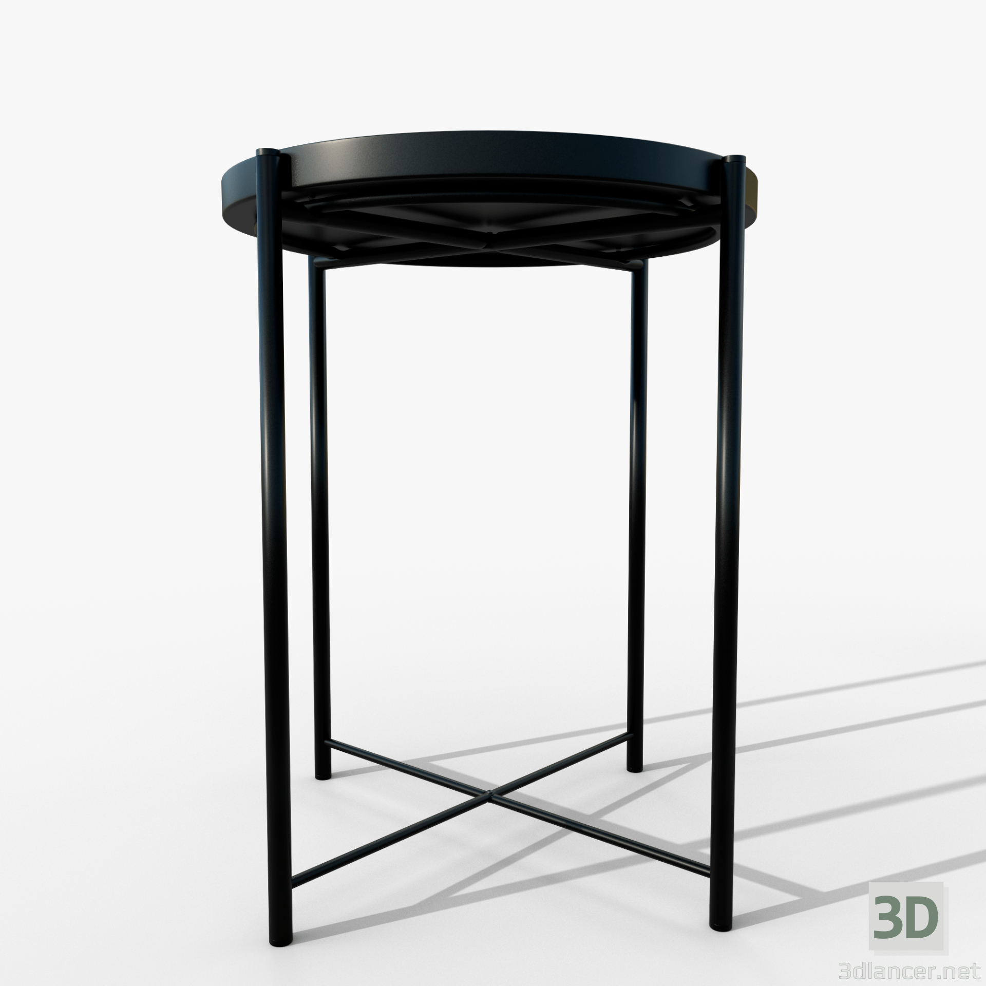 modello 3D di Tavolo Gladom nero IKEA comprare - rendering