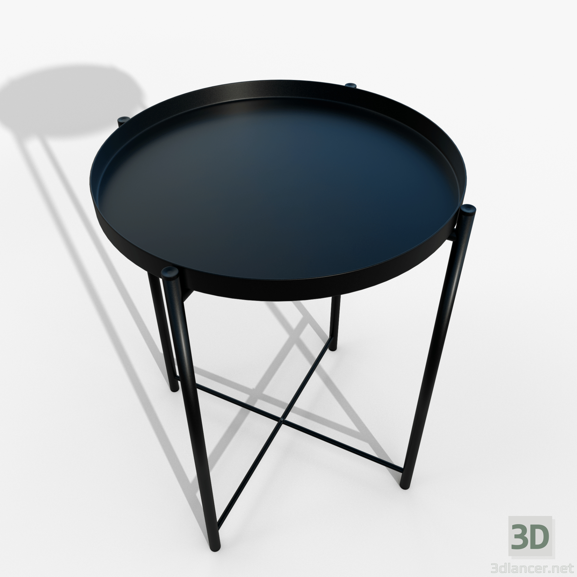 3 डी ग्लैडोम टेबल ब्लैक आईकेईए मॉडल खरीद - रेंडर