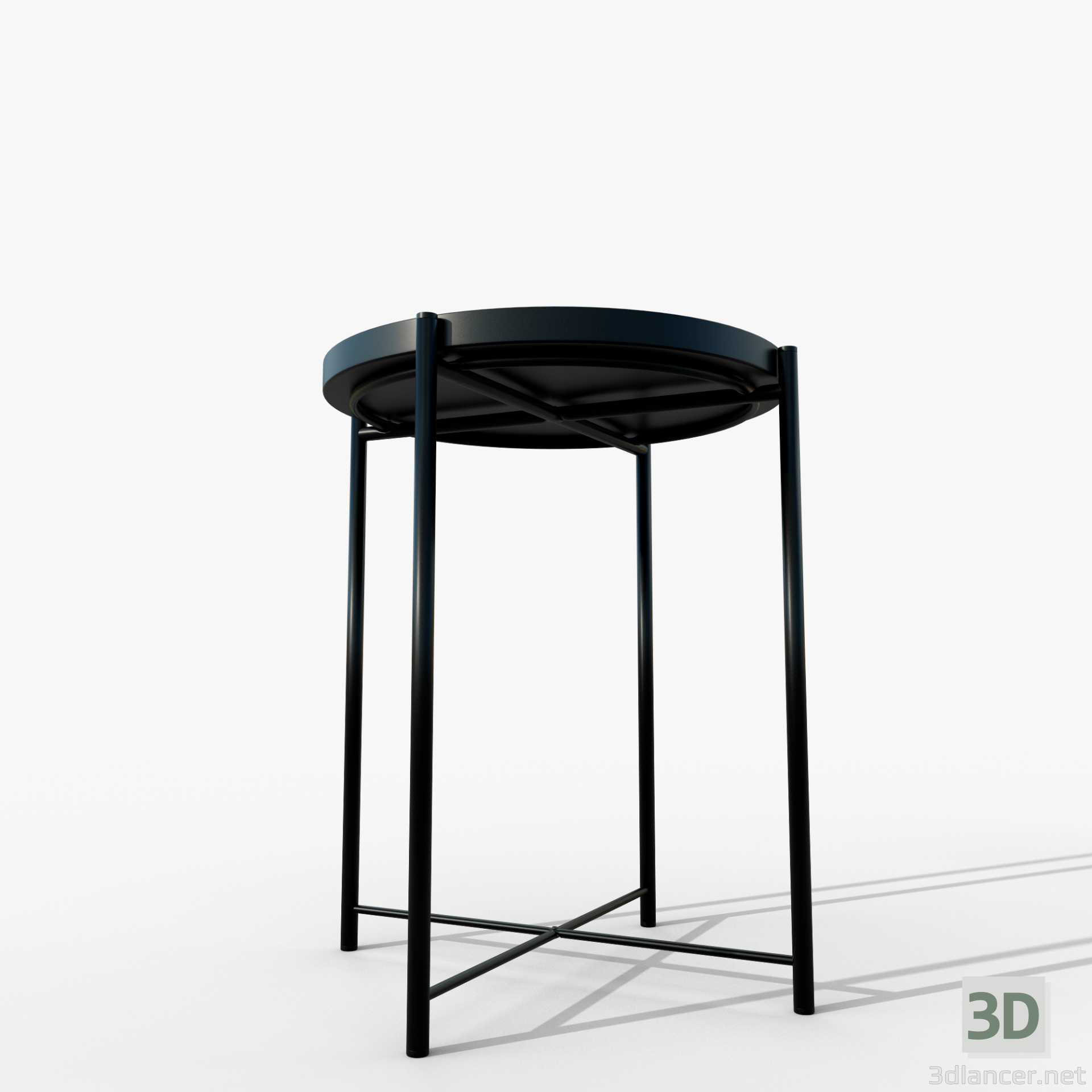 3D Gladom masa siyah IKEA modeli satın - render