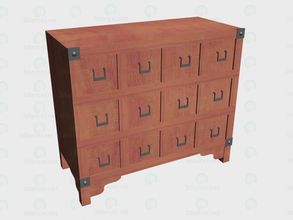 3d model Cajonera - vista previa