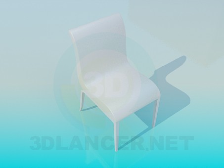 modelo 3D Silla blanca - escuchar modelo 3D Silla blanca - escuchar