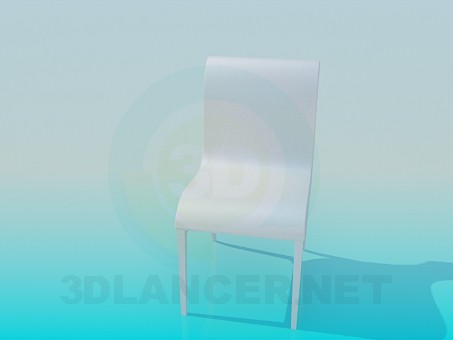 modelo 3D Silla blanca - escuchar modelo 3D Silla blanca - escuchar
