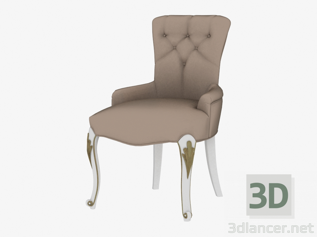 3D Modell Stuhl mit Armlehnen (12436) - Vorschau