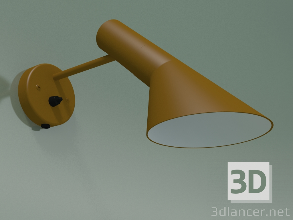 modello 3D Lampada da parete AJ WALL (20W E14, GIALLO OCHRE) - anteprima