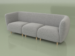 Modulares gerades Sofa Kyoto (K4 + K6 + K4)