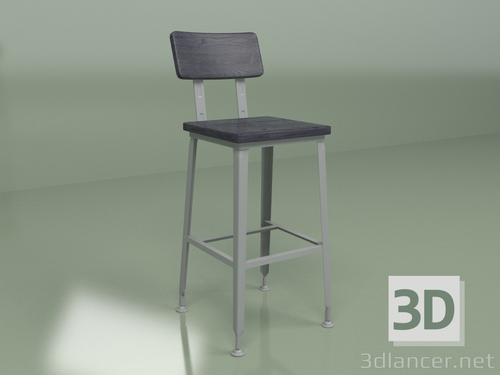 3d model Bar stool Hans (black) - preview