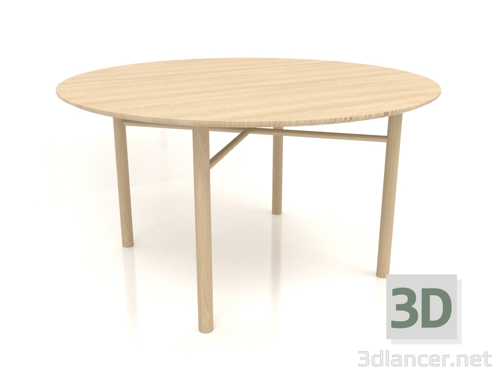 3d model Mesa de comedor DT 02 (opción 1) (D=1400x750, blanco madera) - vista previa