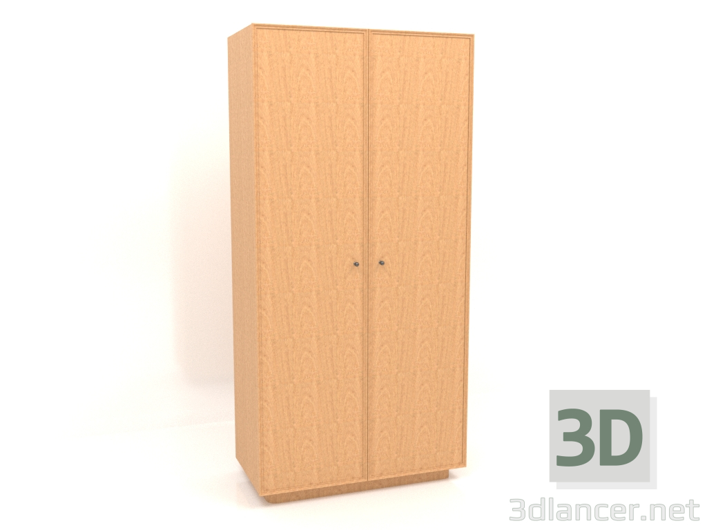 3 डी मॉडल अलमारी डब्ल्यू 04 (1005х501х2066, लकड़ी महोगनी लिबास) - पूर्वावलोकन