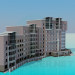 3d model Comunidad residencial - vista previa