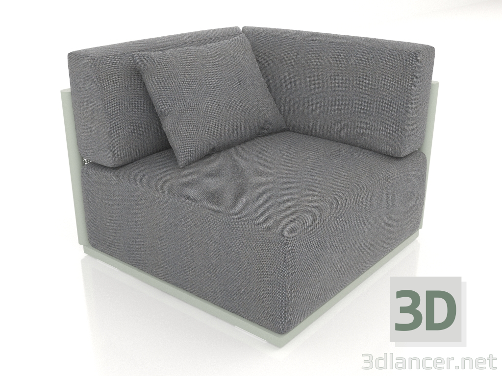modèle 3D Module canapé section 6 (Gris ciment) - preview