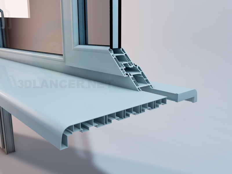 modelo 3D bloque de plástico del balcón - escuchar modelo 3D bloque de plástico del balcón - escuchar