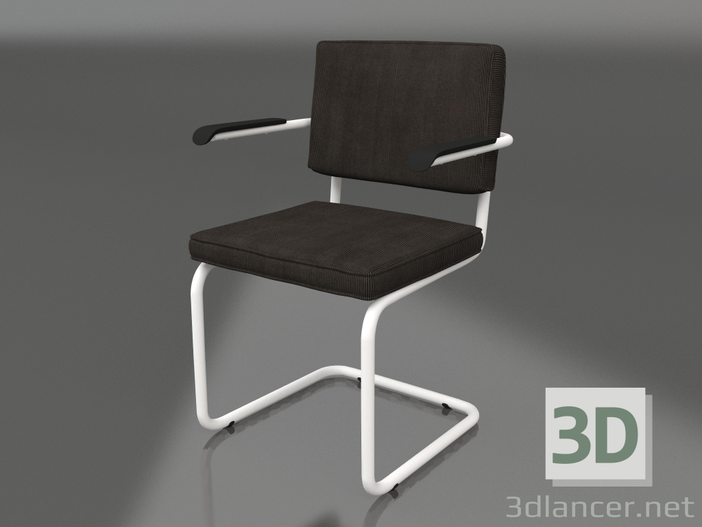 Modelo 3d Poltrona Ridge Rib (Cinza) - preview