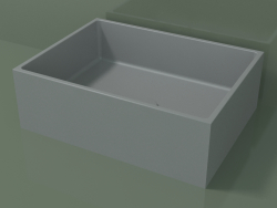 Vasque à poser (01UN21101, gris argenté C35, L 48, P 36, H 16 cm)