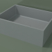 modèle 3D Vasque à poser (01UN21101, gris argenté C35, L 48, P 36, H 16 cm) - preview