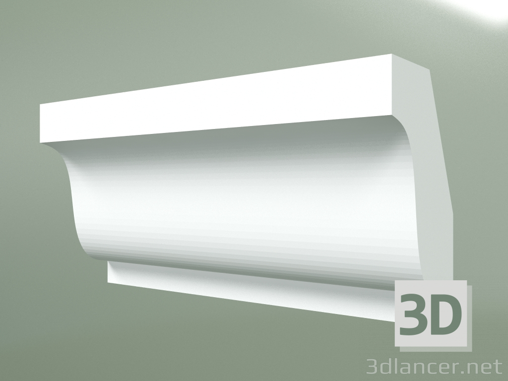 modello 3D Cornicione in gesso (zoccolo a soffitto) KT002-1 - anteprima