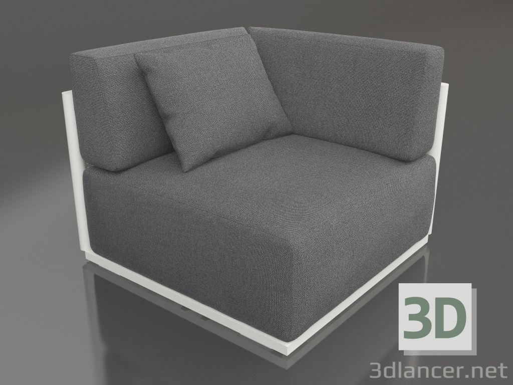 Modelo 3d Módulo de sofá seção 6 (cinza ágata) - preview